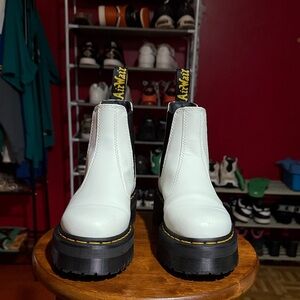 Dr. Martens White Ankle Boots